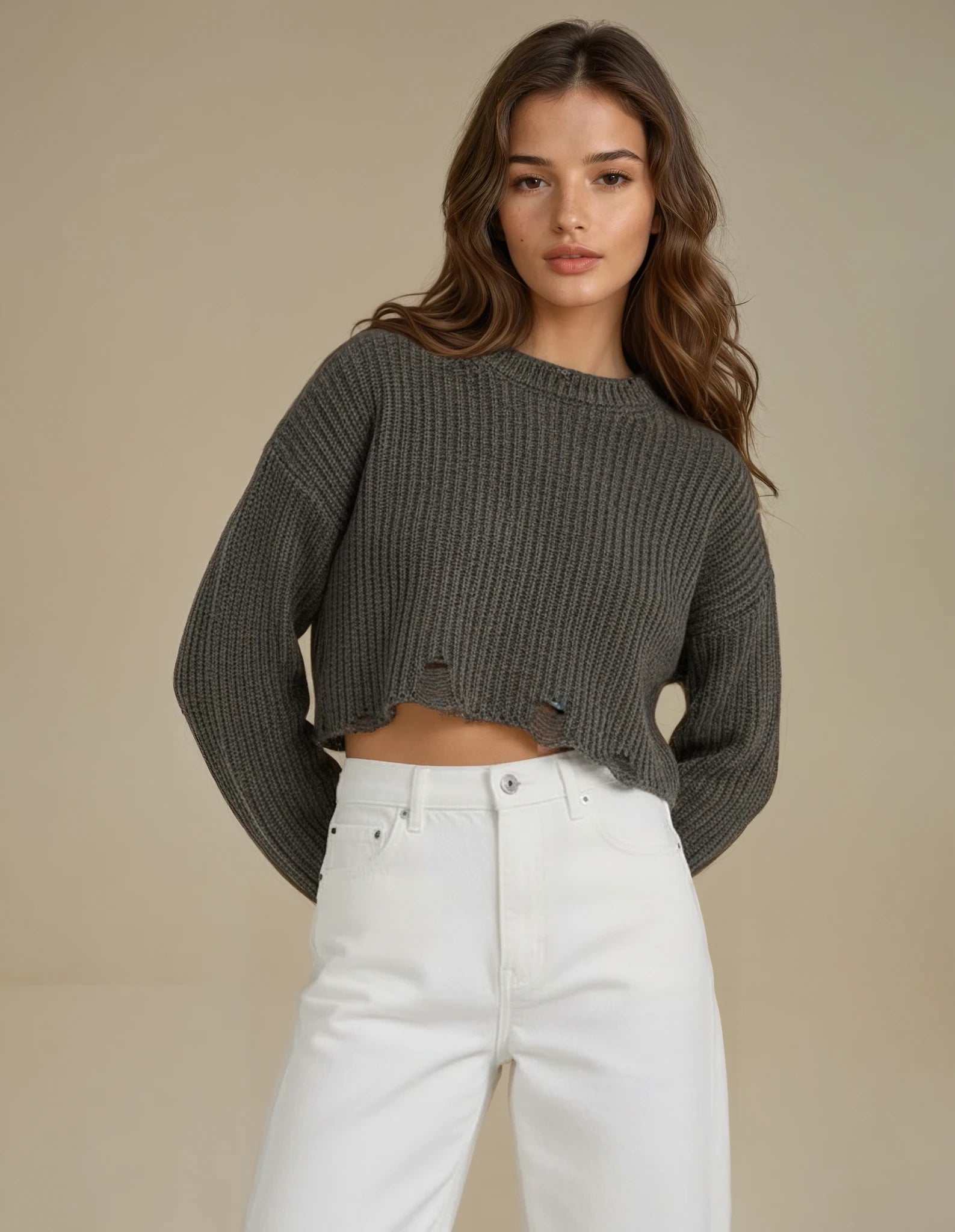 Dark Grey crop top